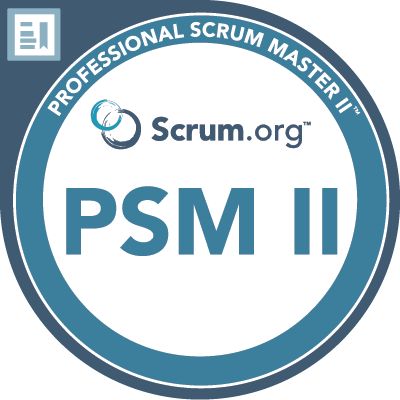 Scrum.org PSM II badge